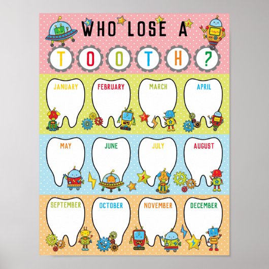 Klassenzimmertooth-Tally-Chart-Poster im Thema Rob Poster (Vorne)