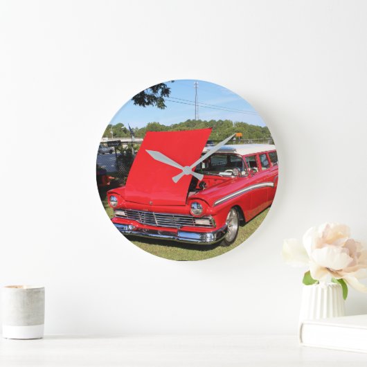 KLASSIC 55 ALTES FORD WAGON Wall Clock Große Wanduhr (Zuhause)