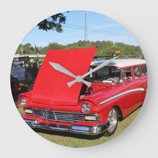KLASSIC 55 ALTES FORD WAGON Wall Clock Große Wanduhr (Vorderseite)