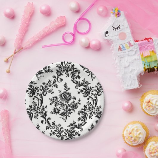 KLASSIC FLORAL BAROQUE PATTER PARTY PLATE ELEGANT PAPPTELLER (Party)