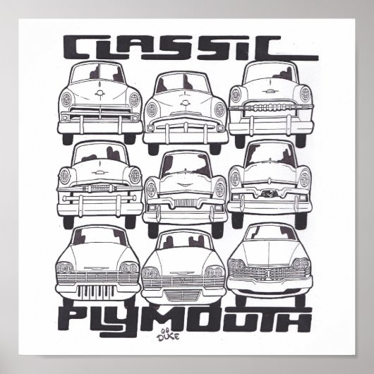 KLASSIC PLYMOUTH POSTER (Vorne)