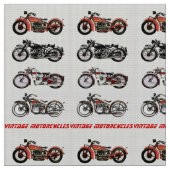 KLASSIC VINTAGE MOTORRÄDER Rotes Schwarzes Grau Stoff (Nahaufnahme)