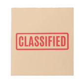 klassifiziert notizblock (Vorderseite)