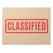 klassifiziert notizblock (Vorderseite)