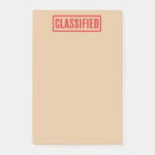 klassifiziert post-it klebezettel (Vorderseite)