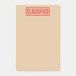 klassifiziert post-it klebezettel