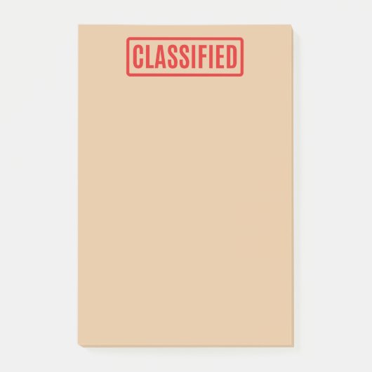 klassifiziert post-it klebezettel (Vorderseite)