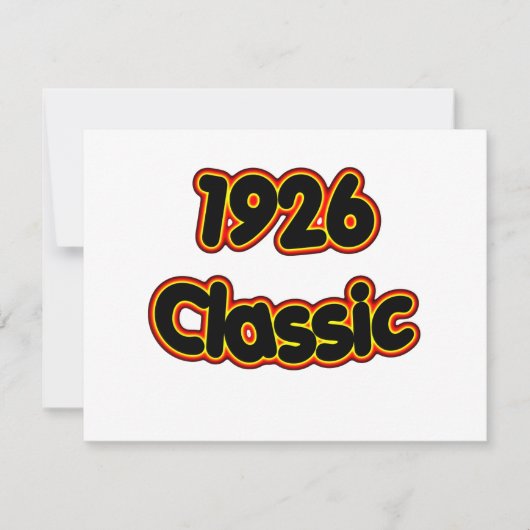Klassik 1926 karte (Vorderseite)