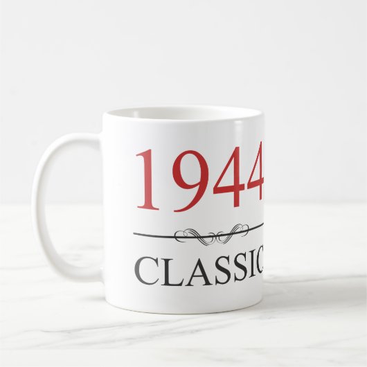 Klassik 1944 80. Geburtstag Kaffeetasse (Links)