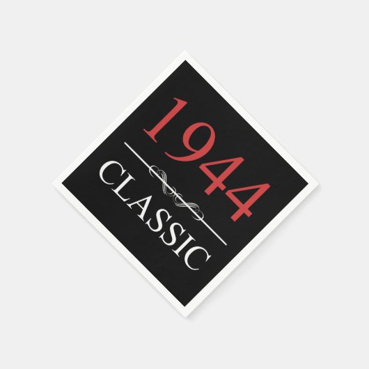 Klassik 1944 80. Geburtstag Serviette (Ecke)