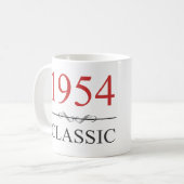 Klassik 1954 70. Geburtstag Kaffeetasse (Vorderseite Links)