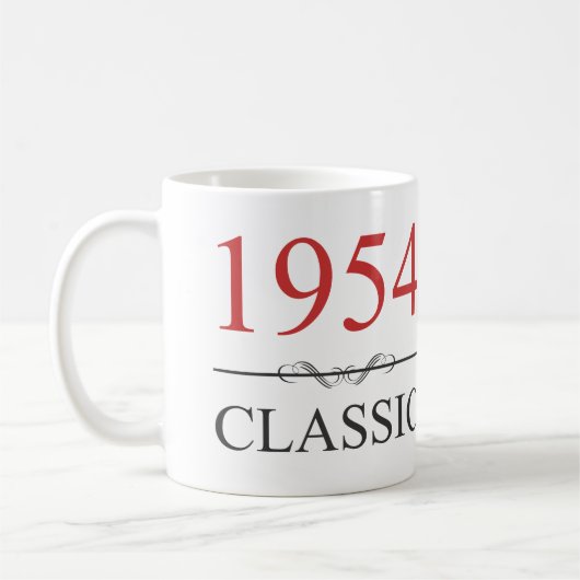 Klassik 1954 70. Geburtstag Kaffeetasse (Links)