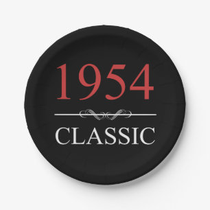 Klassik 1954 70. Geburtstag Pappteller