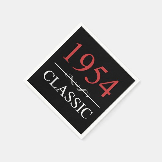 Klassik 1954 70. Geburtstag Serviette (Ecke)