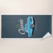 Klassik 1955 Lkw-Garage Strandtuch (Vorderseite)