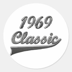 Klassik 1969 runder aufkleber