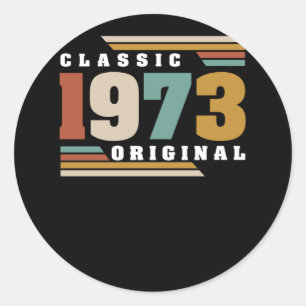 Klassik 1973 Original 49. Geburtstag 49. Runder Aufkleber