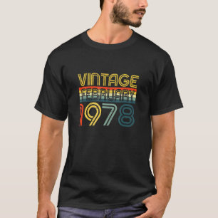 Klassik 44. Geburtstag 44 Jahre Vintag Februar T-Shirt