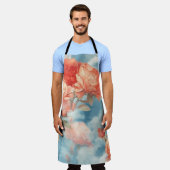 Klassik - Angelic Pink und Rote Rosen in weicher F Schürze (Getragen)