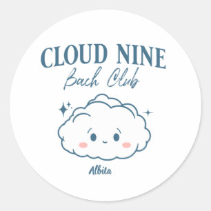 Klassik auf Cloud-Nr.-Junggeselinnen-Abschied Runder Aufkleber