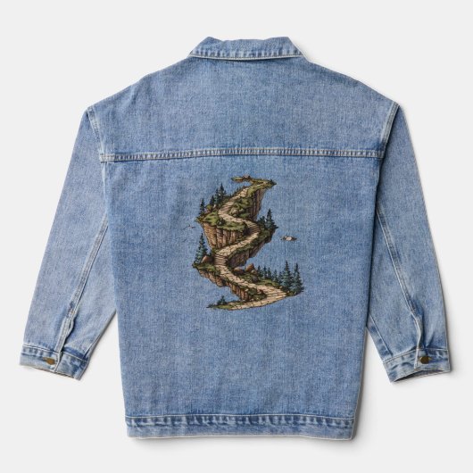 Klassik der Weg zum Himmel Jeansjacke (Rückseite)
