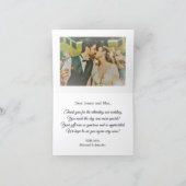 Klassik, Hochzeit von zwei Fotos Dankeskarte (Innenseite)