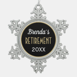Klassik, Maßgeschneiderte Rente Schneeflocken Zinn-Ornament