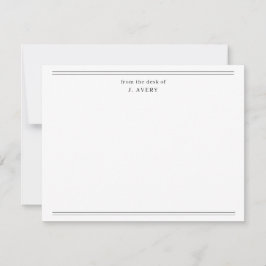 Klassik vom Schreibtisch aus Schwarz-weiß Mitteilungskarte