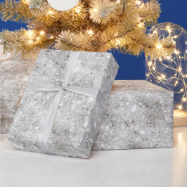 Klassik Weiße Perle Weißes Glitter-Muster Geschenkpapier