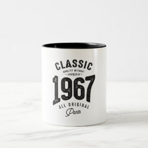 Klassiker 1967 - 55. Geburtstag Retro Vintage Zweifarbige Tasse
