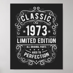 Klassiker 1973 Limitiertes Geburtstagsgeschenk Poster