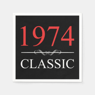 Klassiker 1974 50. Geburtstag Serviette