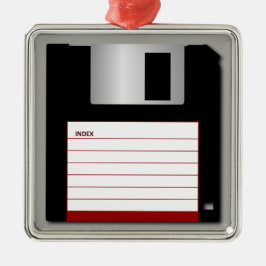 Klassiker 3,5" rote Diskette Ornament Aus Metall