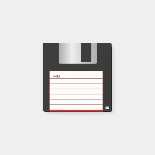 Klassiker 3,5" rote Diskette-Post-Itanmerkungen Post-it Klebezettel (Vorderseite)