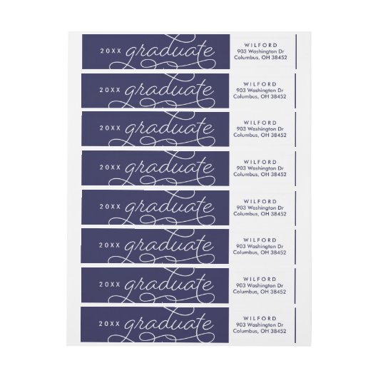 Klassiker-Absolvent-Verpackung um Rücksendeadresse (Bogen)