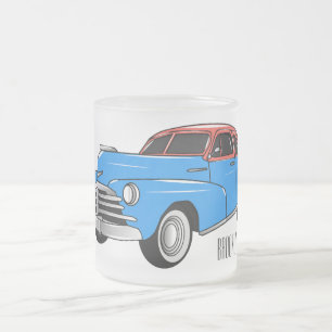 Klassiker Auto 1948 Cartoon-Illustration Mattglastasse