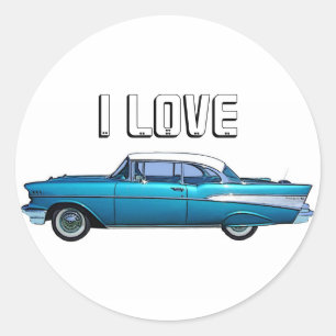 Klassiker Auto 1957 Chevy BelAire Custom Aufkleber