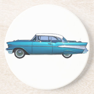 Klassiker Auto 1957 Chevy BelAire Custom Coaster Getränkeuntersetzer
