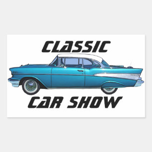 Klassiker-Auto 1957 Chevy BelAire individuelles Au Rechteckiger Aufkleber