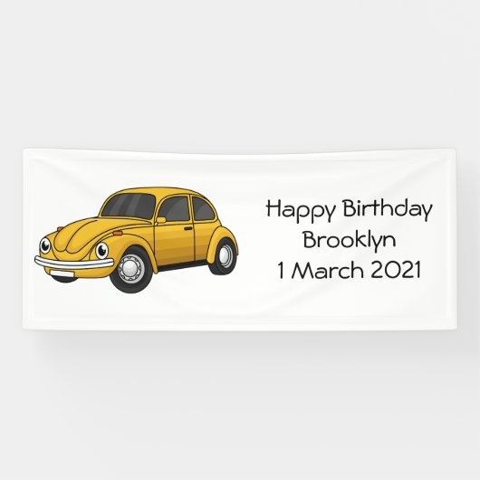 Klassiker-Auto-Cartoon Banner (Horizontal)