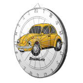 Klassiker-Auto-Cartoon Dartscheibe (Vorderseite rechts)