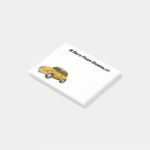 Klassiker-Auto-Cartoon Post-it Klebezettel (angewinkelt)