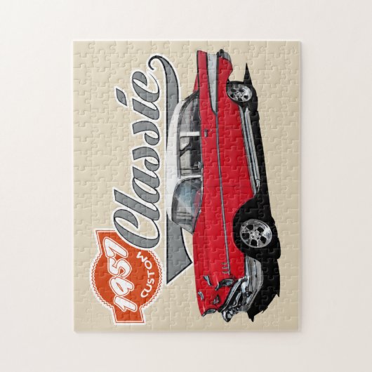 Klassiker-Auto des Rot-1957 Puzzle (Vertikal)