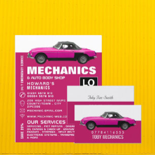 Klassiker Auto, Kfz-Mechaniker & Reparaturen Visitenkarte