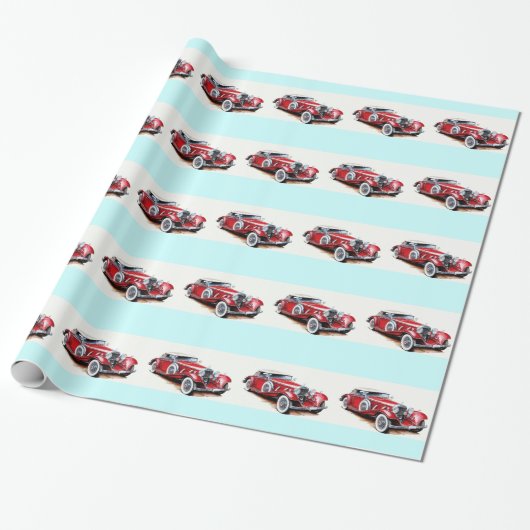 Klassiker-Autos Geschenkpapier (Ungerollt)