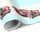 Klassiker-Autos Geschenkpapier (Rolleneckpunkt)