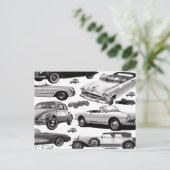 Klassiker-Autos Postkarte (Stehend Vorderseite)