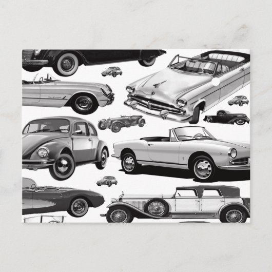 Klassiker-Autos Postkarte (Vorderseite)