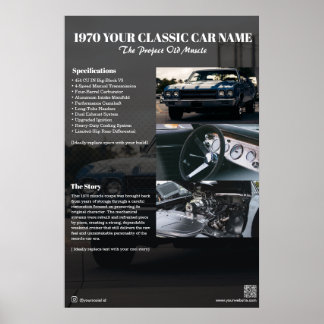 Klassiker-Autoschau-Anzeigetafel-Plakat Poster