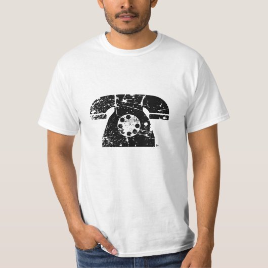 Klassiker beunruhigter Drehtelefon-T - Shirt (Vorderseite)
